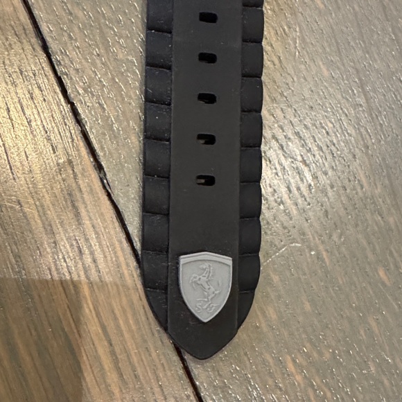 Ferrari Black Sport Watch with Yellow Shield Accent - Picture 5 of 9